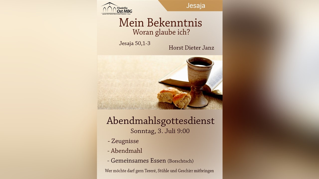 Mein Bekenntnis! Woran glaube ich?